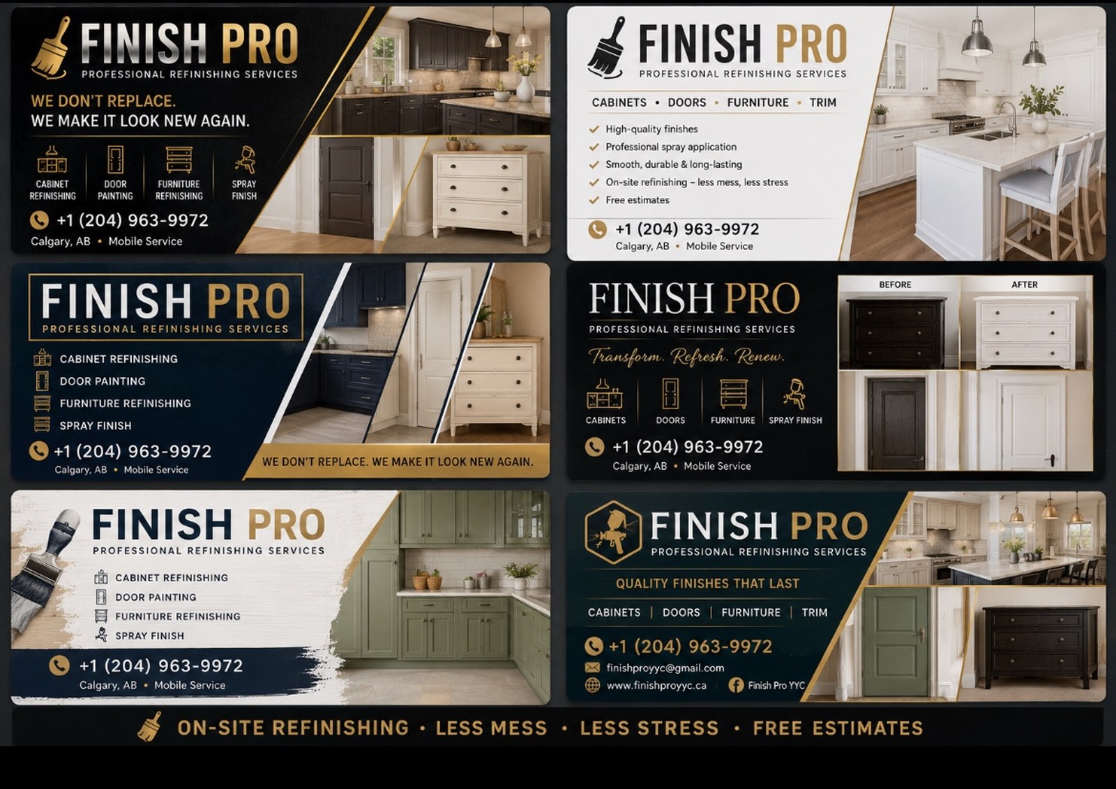 Finish Pro refinishing style and completed projects