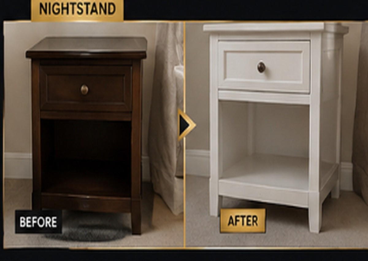 Nightstand before and after